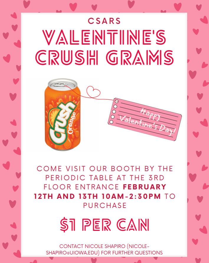 Poster for Crush-Grams Fundraiser 2024