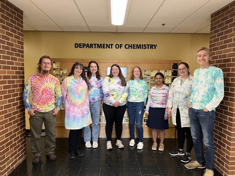 Participants at Tie-Dye event wearing PPE